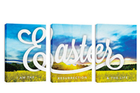 "Easter Field" Canvas Triptych