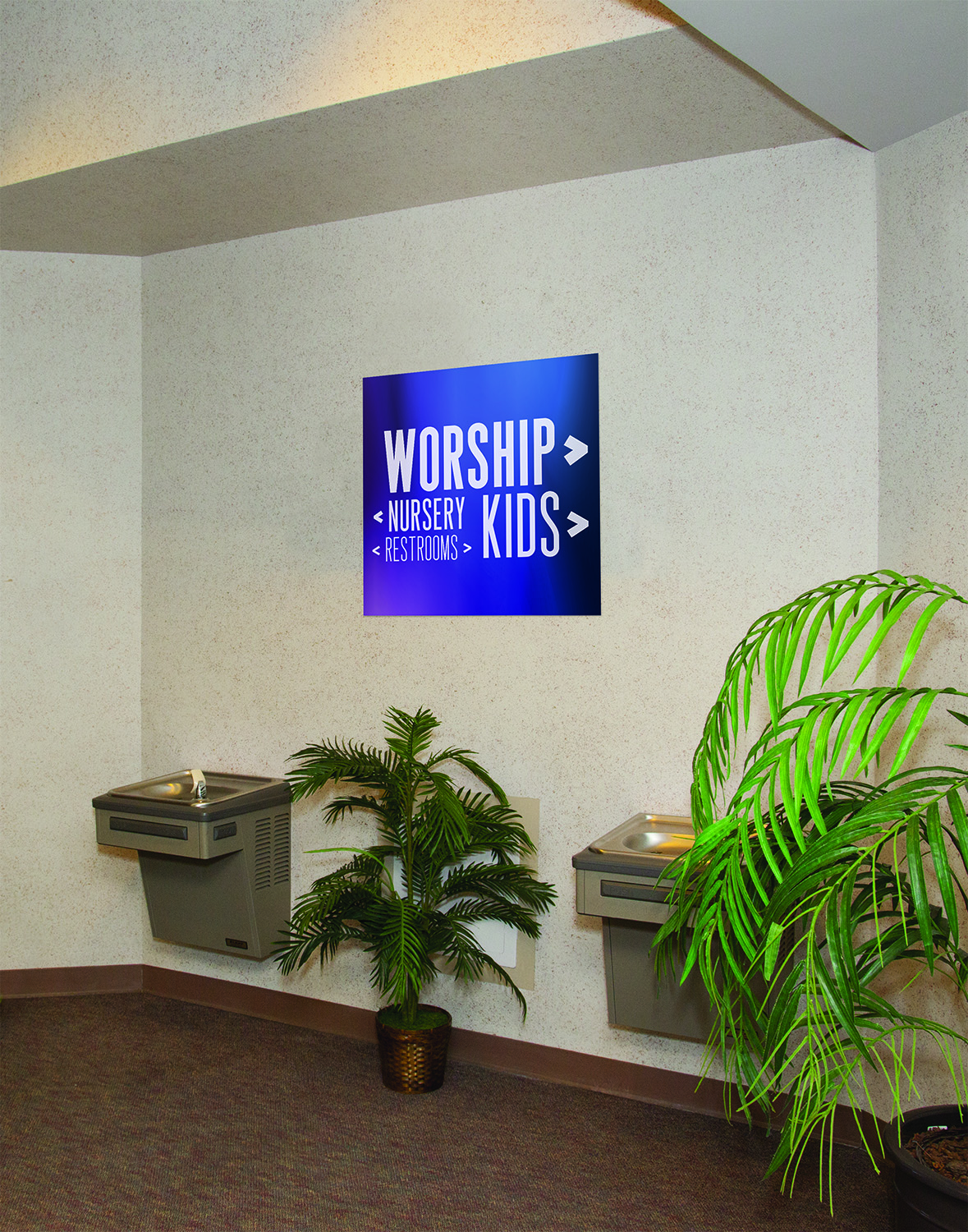Rigid Signs, You're Invited, Blue Stucco Your Text, 23 x 23 8