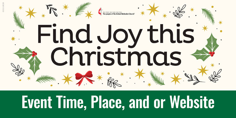 Banners, Christmas, UMC Find Joy, 4' x 8'