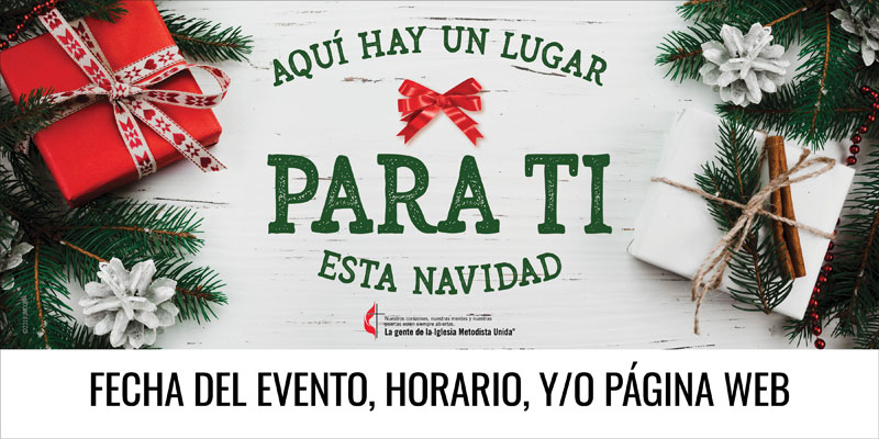 Banners, Christmas, UMC Place for You Christmas Spanish - 4x8, 4' x 8'