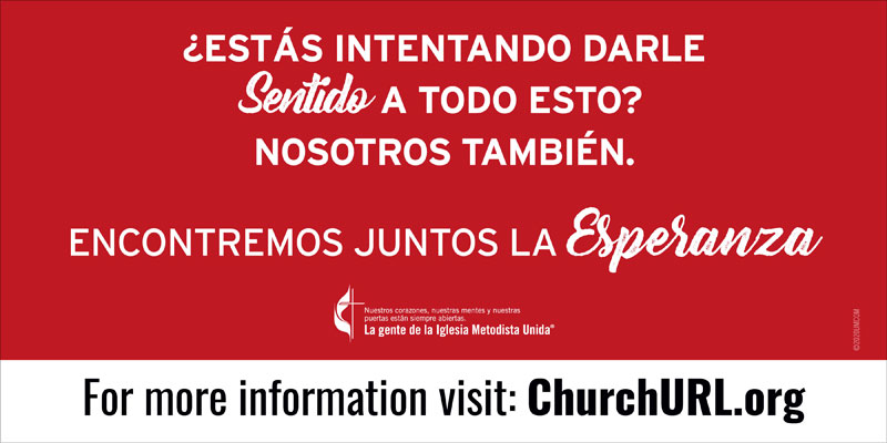 Banners, UMC Let's Find Hope Together Red Spanish, 4' x 8'