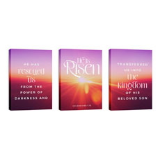 He Is Risen Light Triptych 