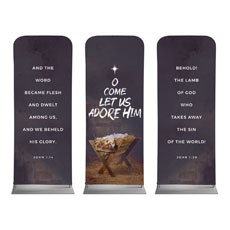 O Come Adore Manger Triptych 