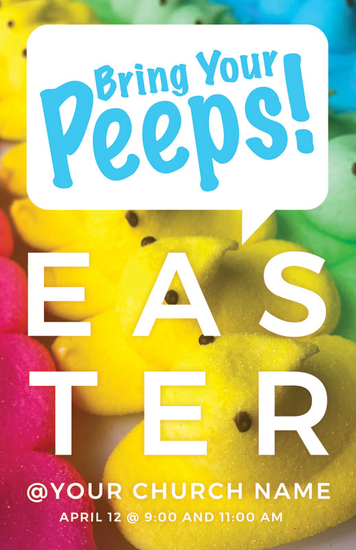 Church Postcards, Easter, Bring Your Peeps, 5.5 X 8.5