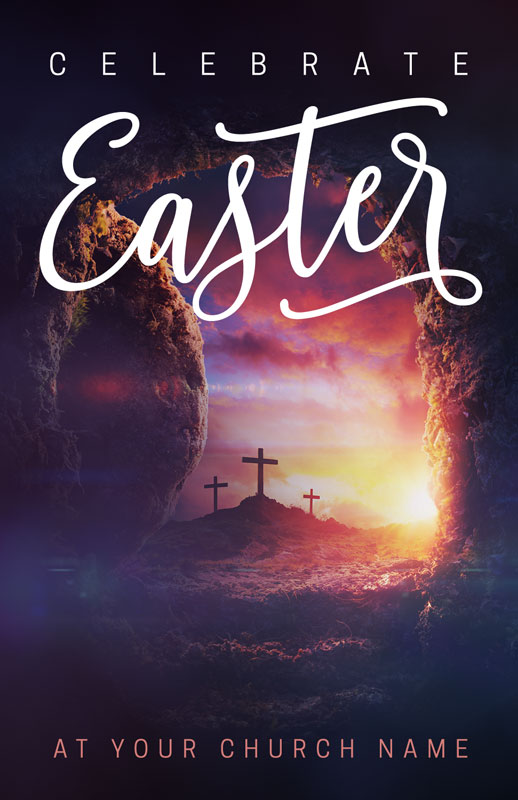 Church Postcards, Easter, Dramatic Tomb Easter, 5.5 X 8.5