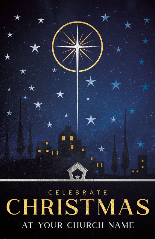 Church Postcards, Christmas, Bethlehem Christmas Star, 5.5 X 8.5