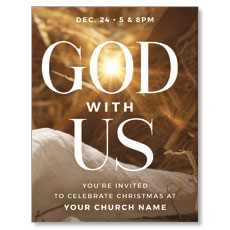 God With Us Manger Gold 