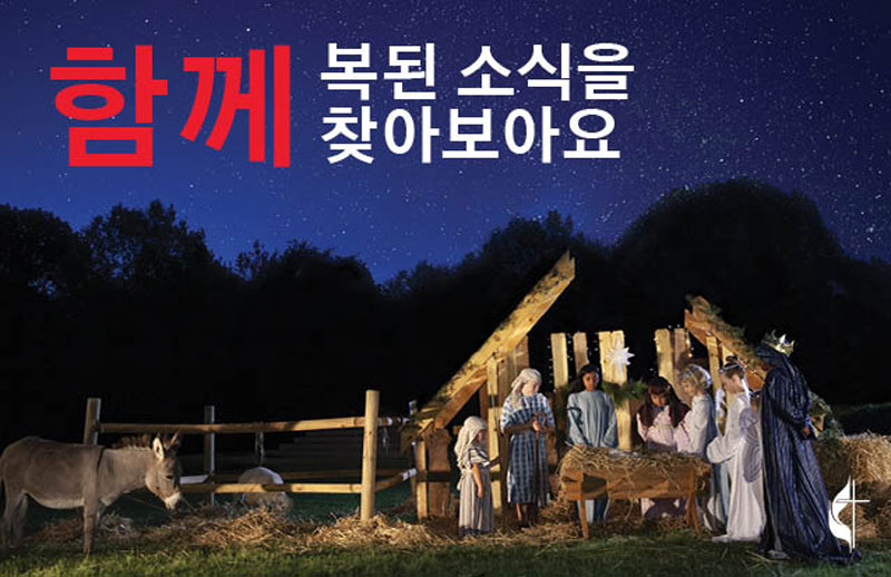 InviteCards, Christmas, UMC Find Joy Together Korean, 4.25 x 2.75