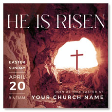 He Is Risen Tomb Cross 