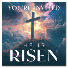 Easter He Is Risen Invite 