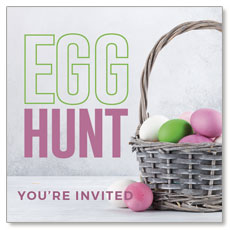 Egg Hunt Basket Invite 