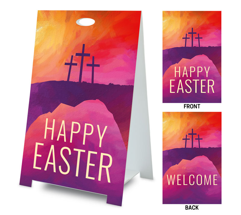Banners, Easter, Calvary Paint, 2' x 3'