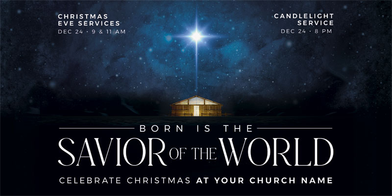 Church Postcards, Christmas, Savior of the World, 5.5 x 11