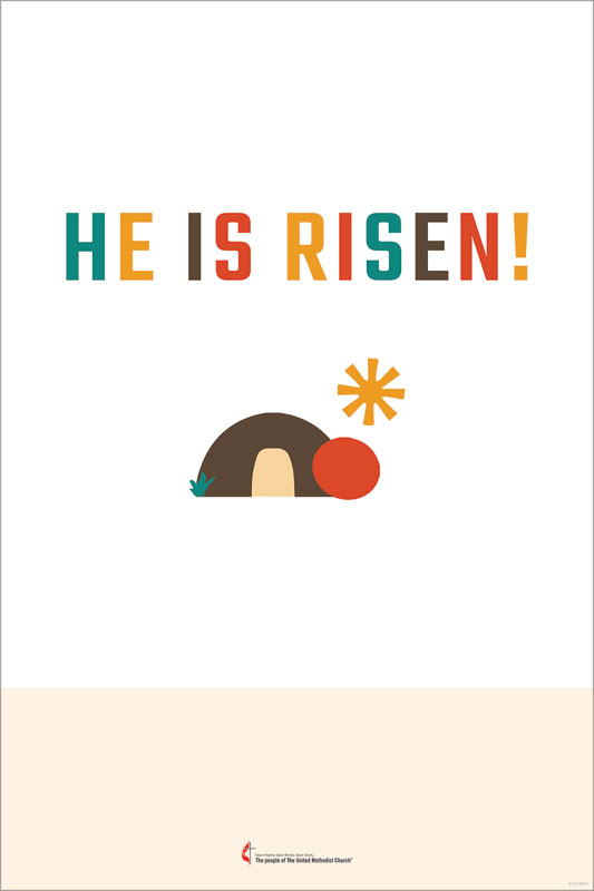 Posters, You're Invited, UMC Easter Risen, 12 x 18