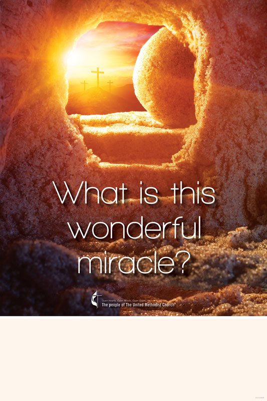 Posters, You're Invited, UMC Easter Wonderful Miracle, 12 x 18