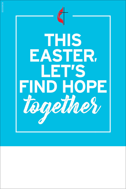Posters, Easter, UMC Easter Blue, 12 x 18