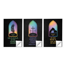 Easter Window Icons Triptych 