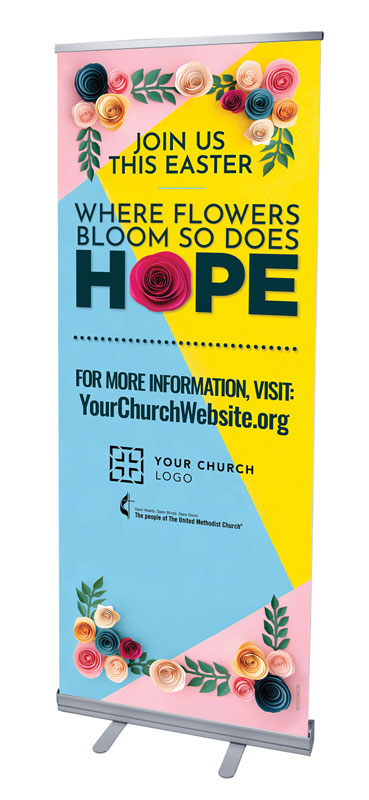 Banners, Easter, UMC Bright Flower, 2'7 x 6'7