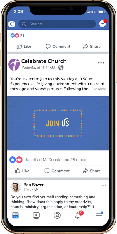 Social Ads, UMC Reconnect Faith Join Us