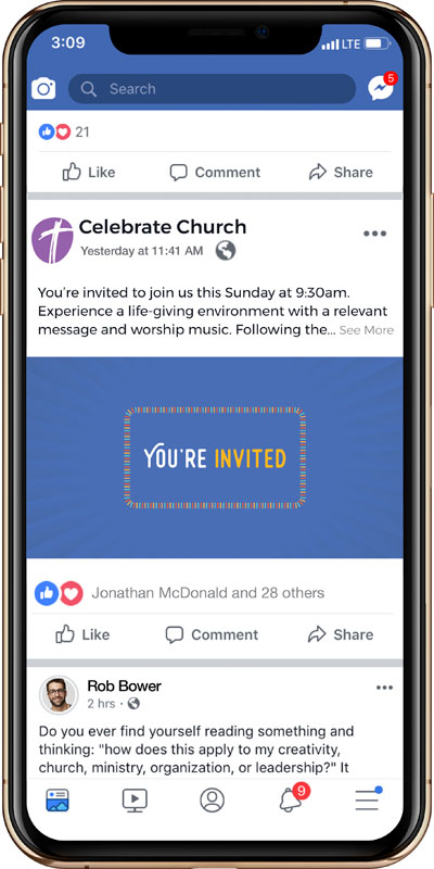 Social Ads, UMC Reconnect Faith You're Invited