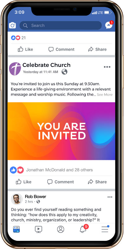 Social Ads, UMC You Are Welcome You're Invited
