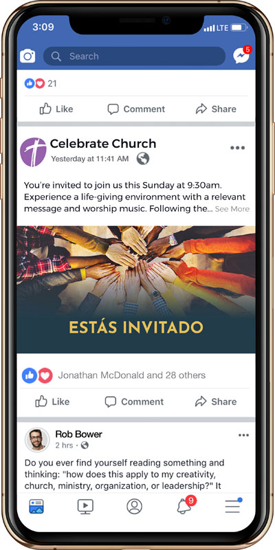 Social Ads, UMC Young Leaders You're Invited Spanish