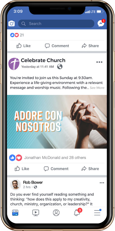 Social Ads, Fall - General, UMC Church Home Spanish Worship