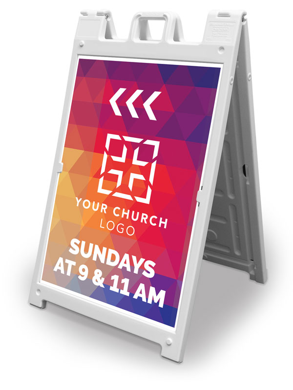 Banners, Geometric Bold Products, Geometric Bold Church Logo, 2' x 3'