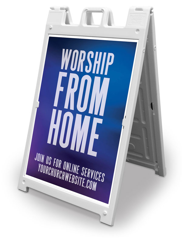 Banners, You're Invited, UMC Aurora Lights Worship From Home, 2' x 3'