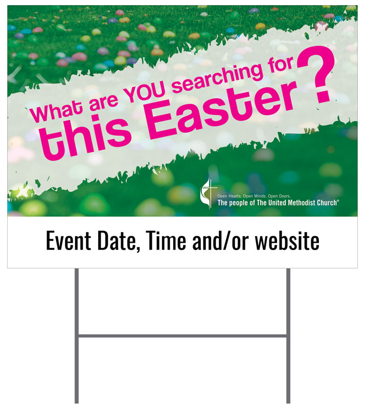 Yard Signs, You're Invited, UMC Easter Search, 18 x 24