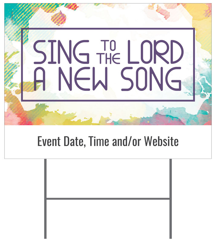 Yard Signs, UMC Sing to the Lord, 18 x 24