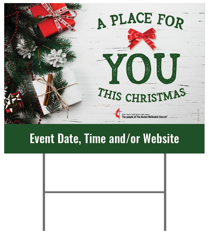 Yard Signs, Christmas, UMC Place for You Christmas, 18 x 24