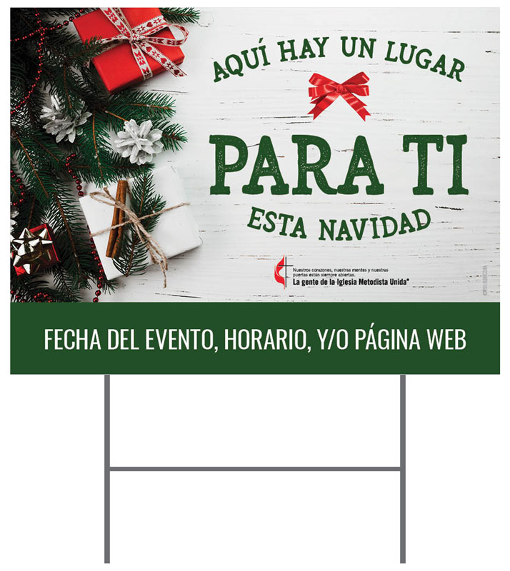 Yard Signs, Christmas, UMC Place for You Christmas Spanish, 18 x 24