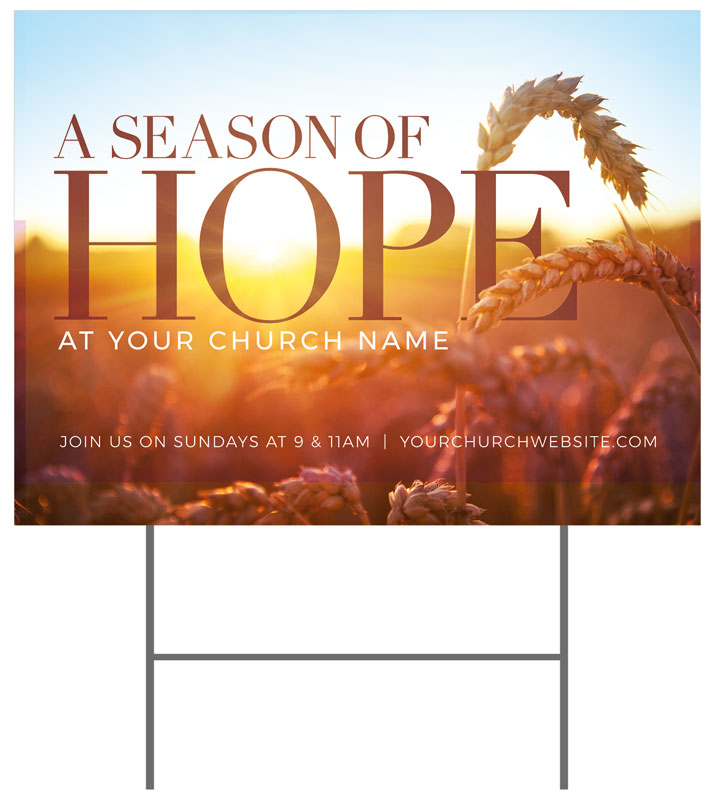 Yard Signs, Fall - General, Season of Hope Wheat, 18 x 24